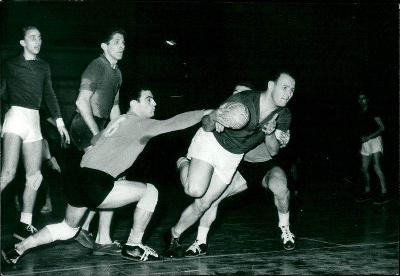 Handball game SC Lok Leipzig - Motor Gohlis Nord Leipzig - Vintage Photograph