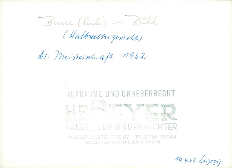 Werner Busse, Wilfried Rühl - Vintage Photograph