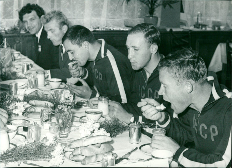 Soviet team on the international peace voyage in 1966 - Vintage Photograph