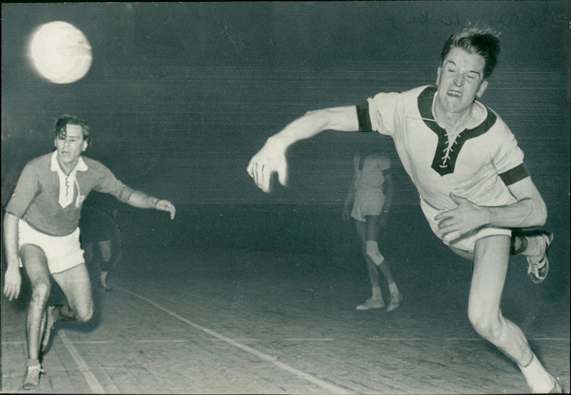 Scene from a hanball game - Vintage Photograph