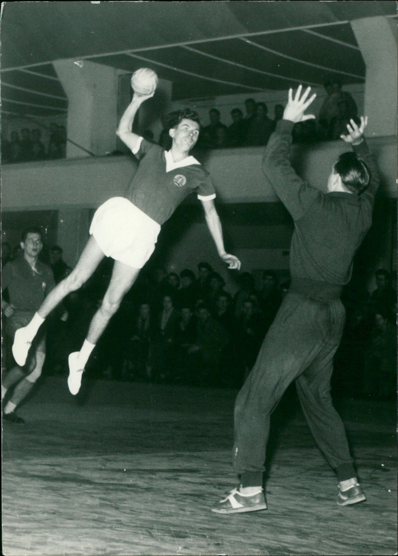 Handball game GDR selection - City of Magdeburg - Vintage Photograph