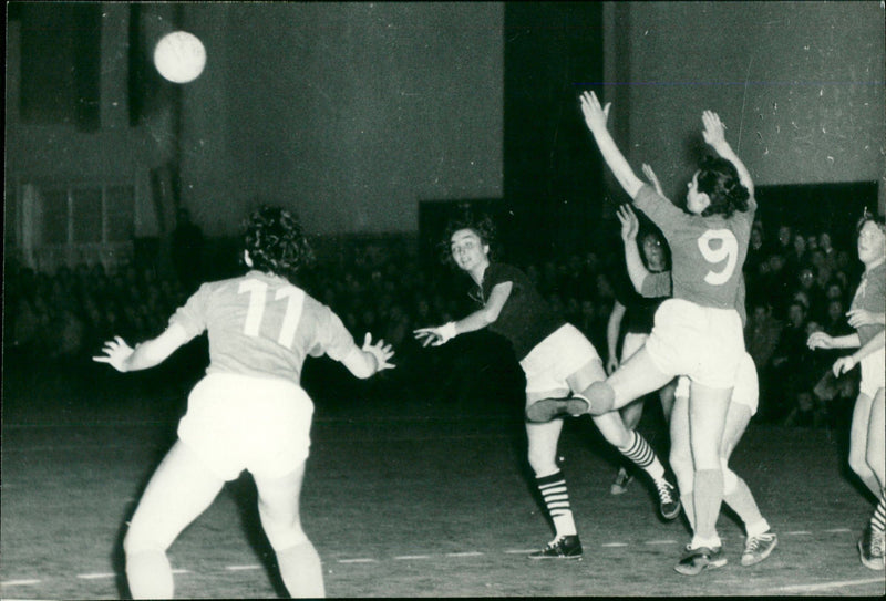 Indoor handball 1956 - Vintage Photograph