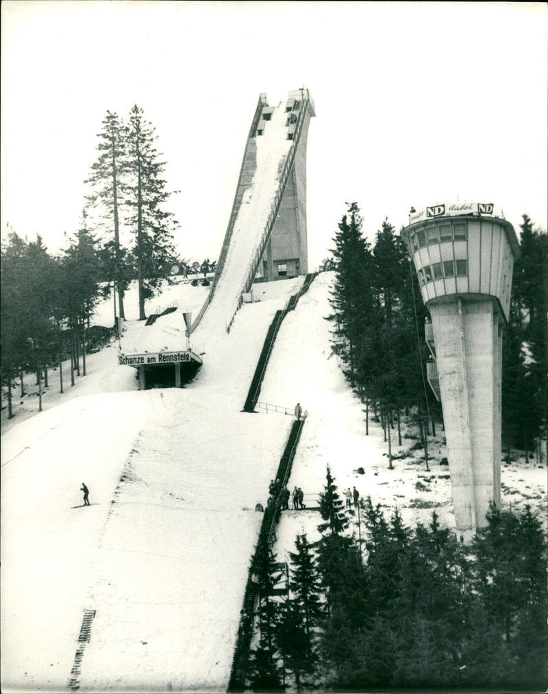 Ski jump on the Rennsteig - Vintage Photograph