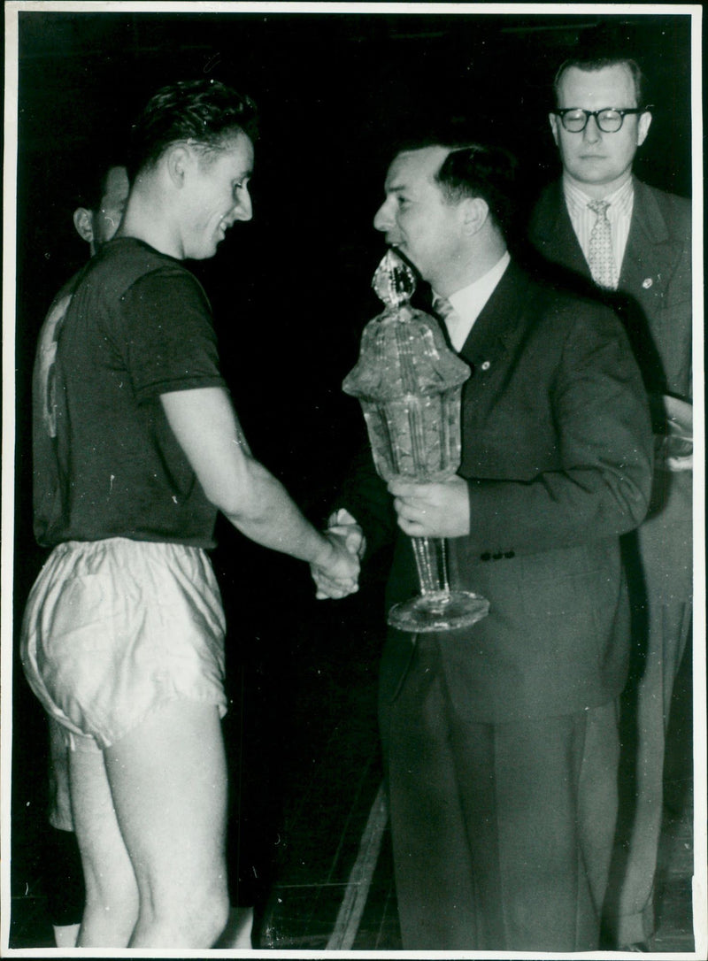 Award ceremony at the handball tournament - Vintage Photograph