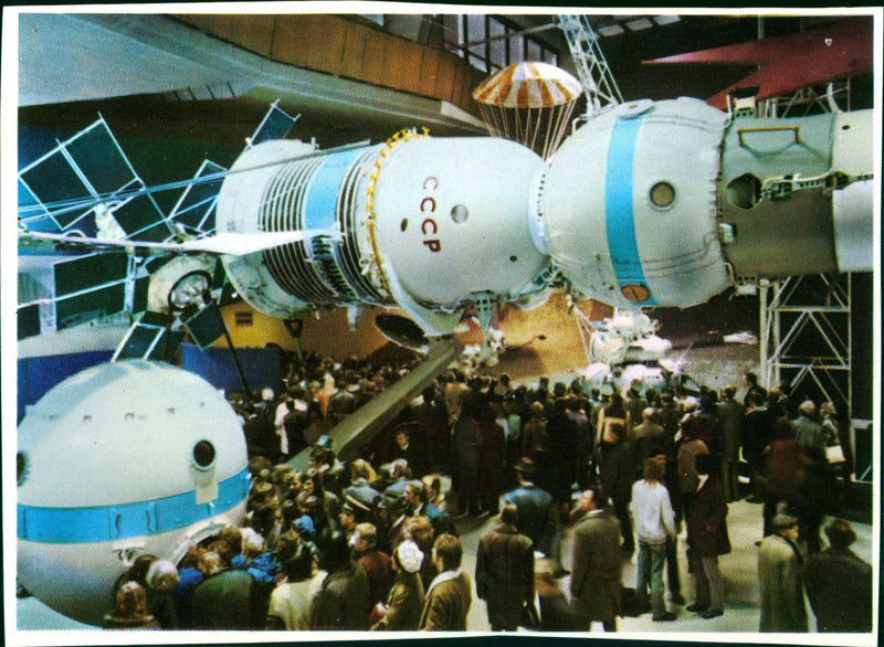 Exhibition on Soviet space travel - Vintage Photograph