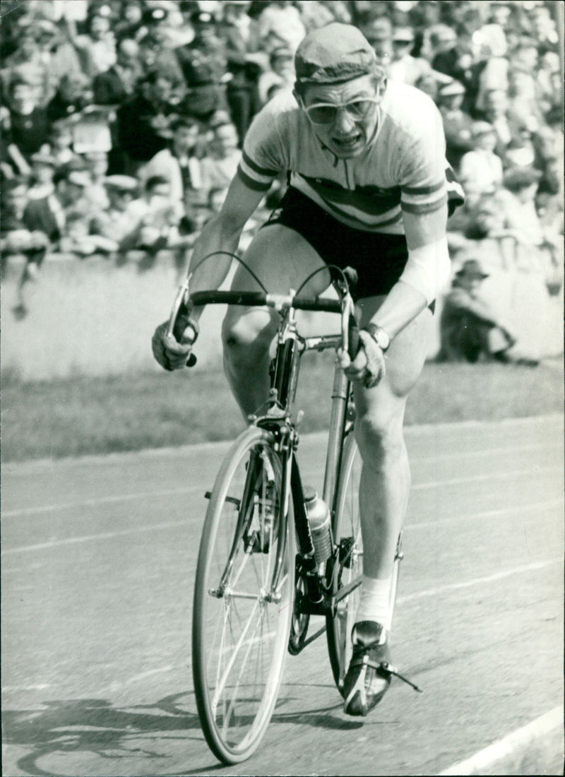 Gerhard Spinka on the peace drive in 1960 - Vintage Photograph