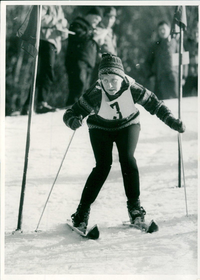 Anne Heggveit at the 24th Arlberg-Kandahar race - Vintage Photograph