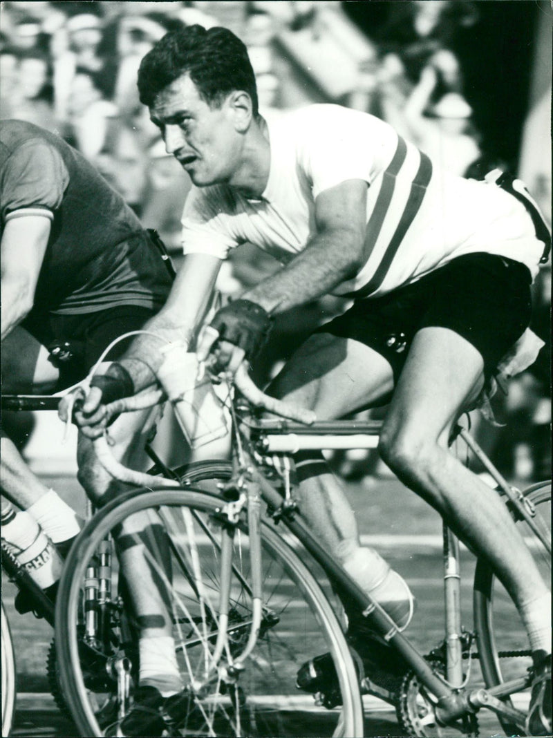 Gyözö Török on the 11th stage of the peace drive in 1960 - Vintage Photograph