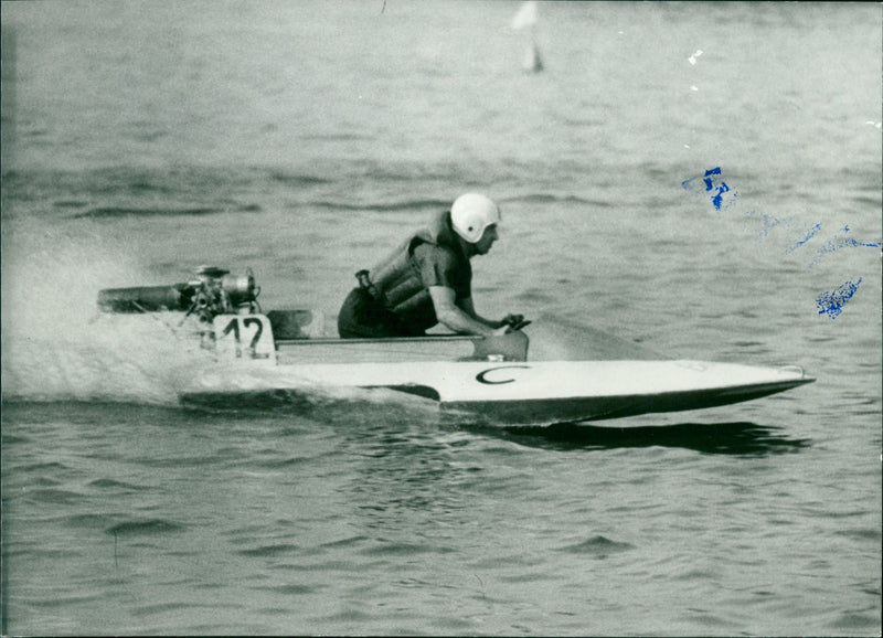 Motorboat racing in Dresden - Vintage Photograph