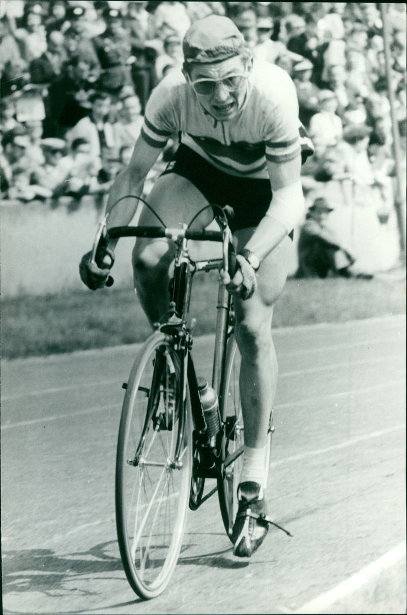 Gerhard Spinka on the peace drive in 1960 - Vintage Photograph