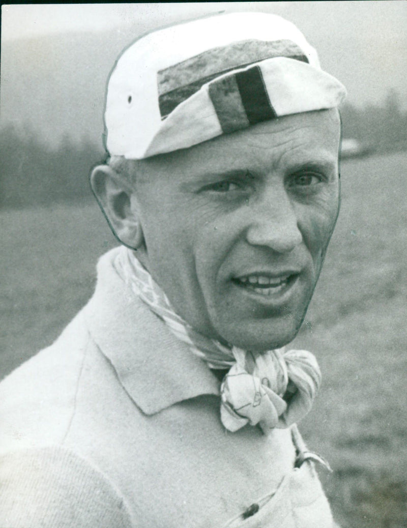 Jan Vesely on a peace trip in 1957 - Vintage Photograph