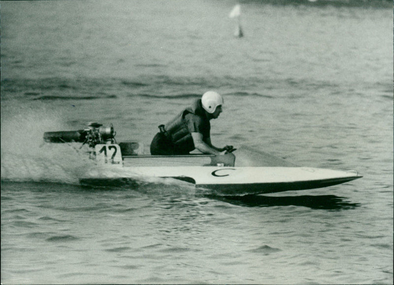 Motorboat racing in Dresden - Vintage Photograph