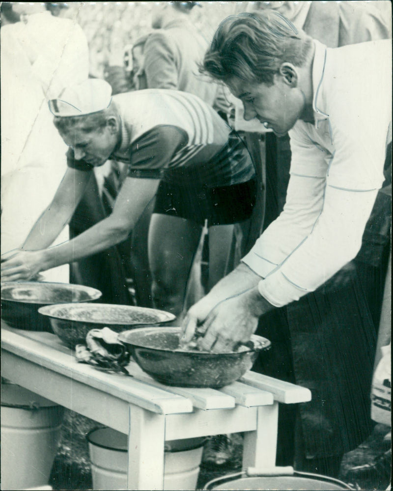 Helmut Stolper & Anantoli Tscherepowitsch at the International Peace Tour - Vintage Photograph