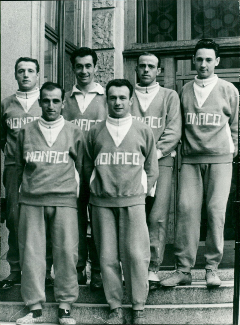 Monaco team for the 1960 International Peace Ride. - Vintage Photograph