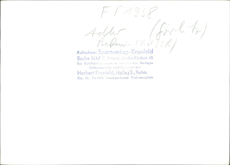 FILM DIRECTED HERBERT KRONIELD RELEASED - Vintage Photograph