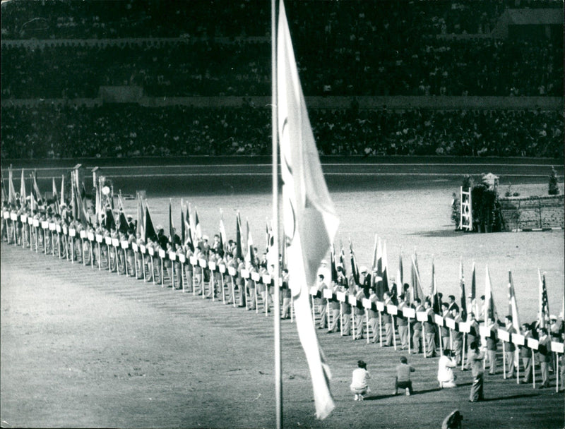 Closing ceremony of the Olympic Games - Vintage Photograph