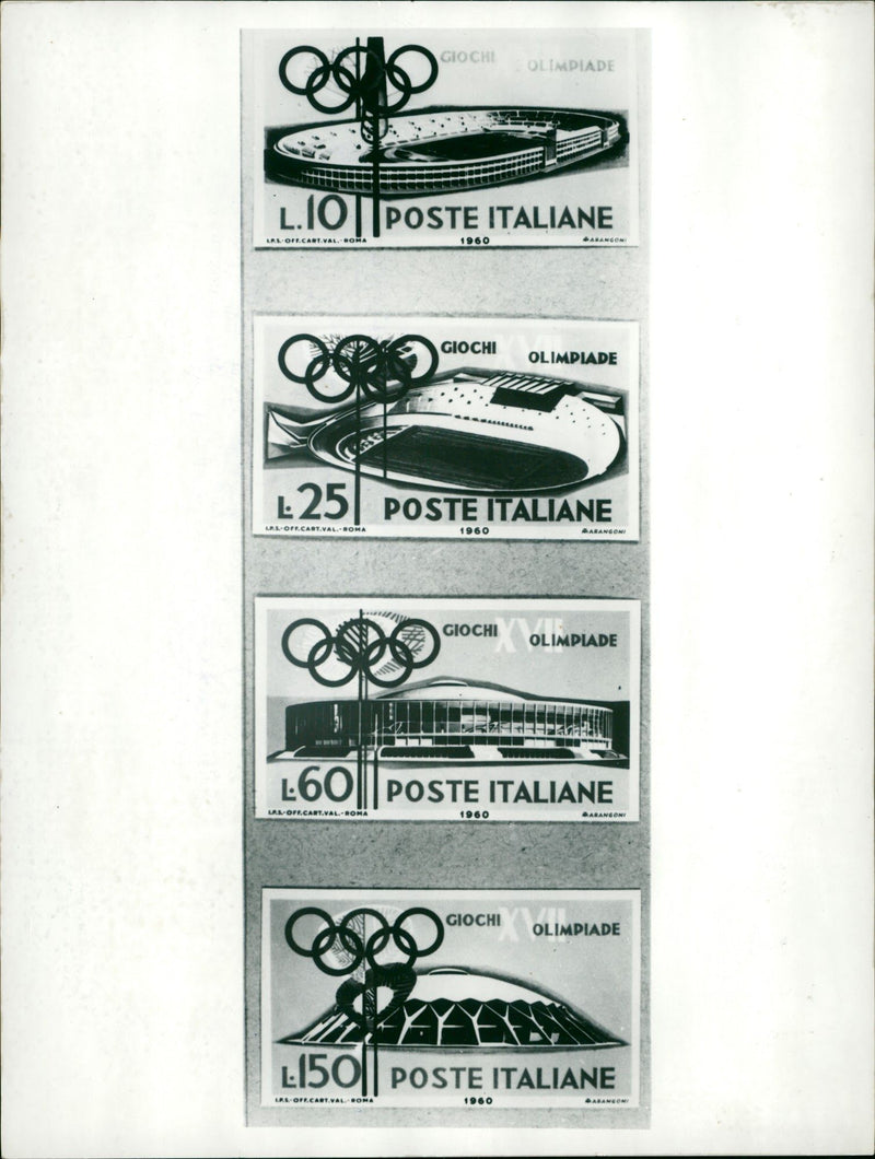 Olympic postage stamps - Vintage Photograph