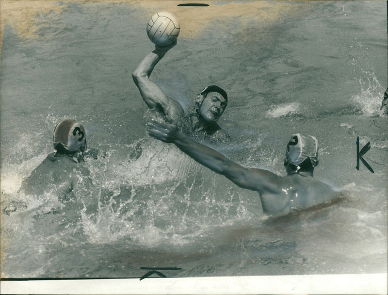 Water polo game at the XIX. 1968 Summer Olympics - Vintage Photograph