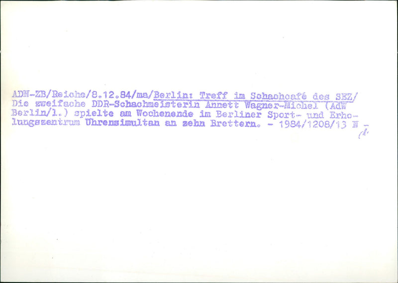 1984 SCHACHNE ISTERIN ANETT WAGNERLICHEL GERMAN FILM FIRS - Vintage Photograph