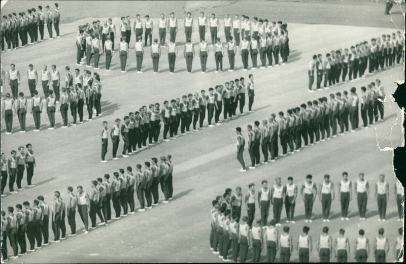 4th German Gymnastics and Sports Festival - formations - Vintage Photograph