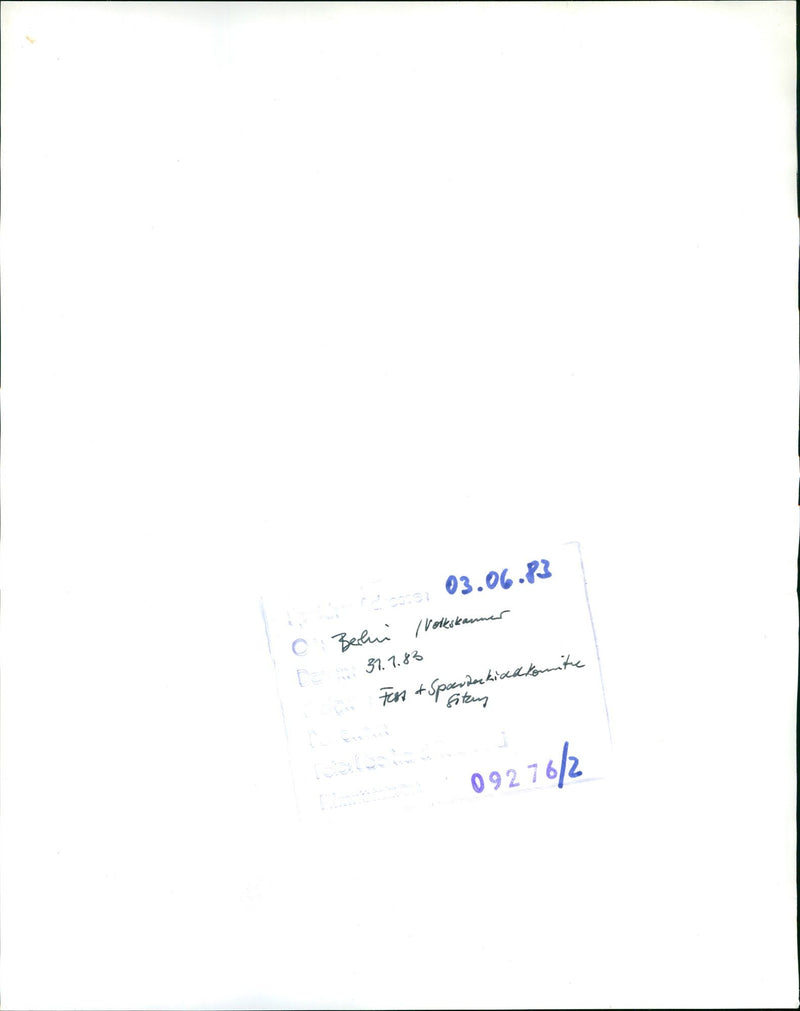 1983 CONFERENCE BERLIN FEST AND SPARTARELADE COITTEE CONFE WELL HONECKER FILM - Vintage Photograph