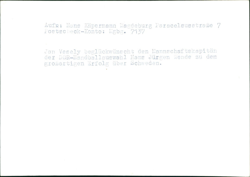 LAGDEBURG PARACELSUSSTRAE FOSTSCHECK ACCOU ROCK WELL FILM - Vintage Photograph