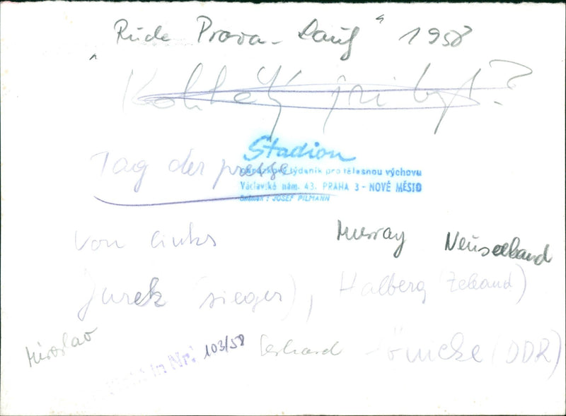 1958 ROCK JEESSOPEN JOULU SELAMMARUSIGE GDR LIVLIS HANIE RASMUSSEN A FILM WELL - Vintage Photograph