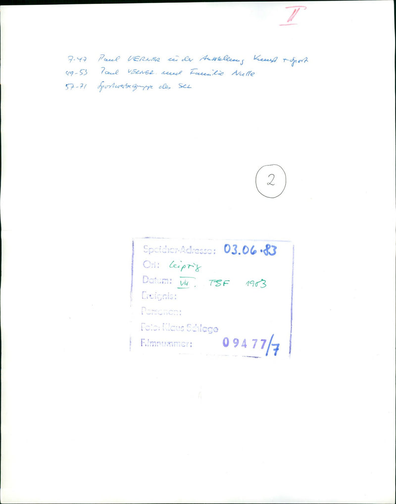 1983 SPARTACIADE COMMITTEE CONFERENCE FILM NUMBER ADDRESSO TURN SPONT FEST PAUL - Vintage Photograph