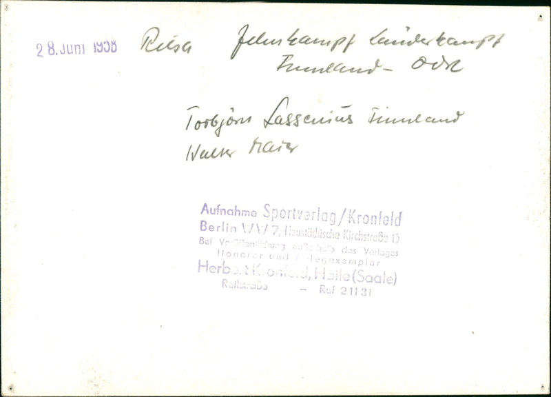 1996 ROCK JEESSOPEN JOULU SELAMMARUSIGE GDR LIVLIS HANIE RASMUSSEN A FILM WELL - Vintage Photograph