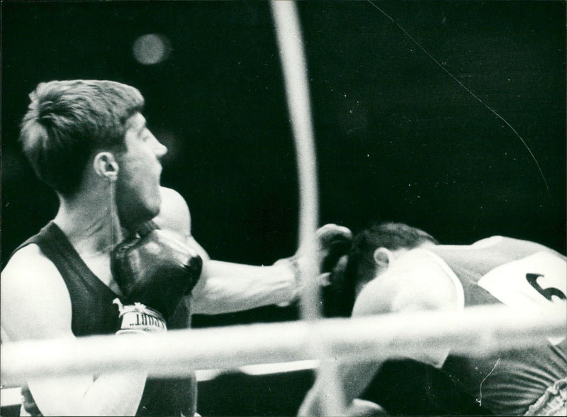 Boxers Bruno Guse and Vlado Vranjesevic - Vintage Photograph