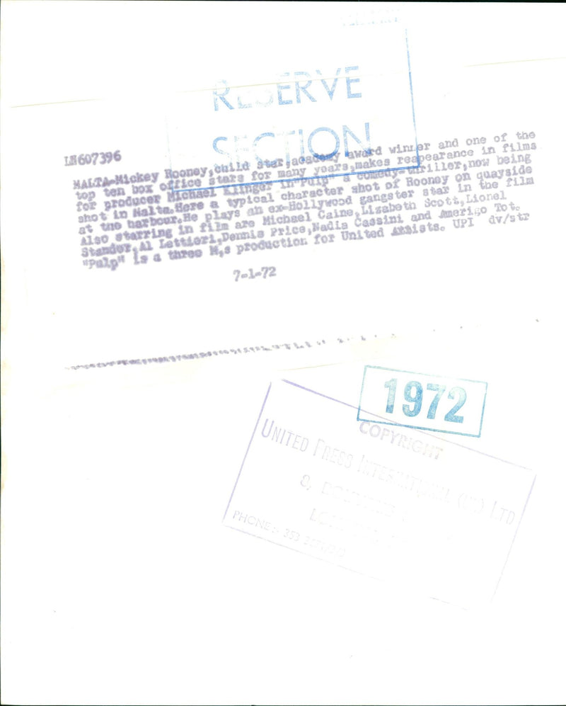 ROONEY. MICKEY. FILMS - Vintage Photograph