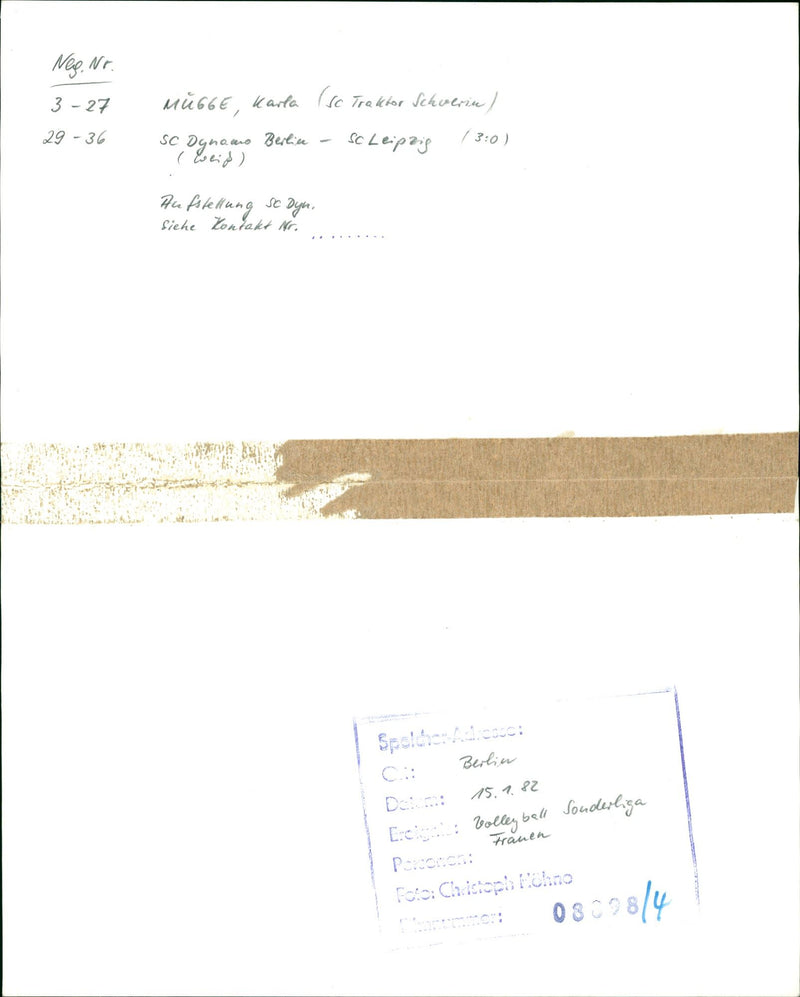 1982 DYNAMO BERLICE LEIPZIG LINE DYN SEE ZONTAKT SPELEER ADICCUC FILM - Vintage Photograph