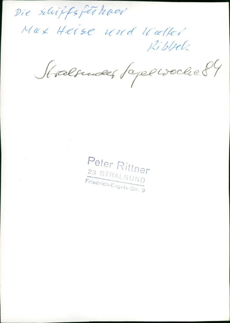 SELIFFS HVER MAX HEISE AND WALTER RIBBEK SCOALFAKAT FEPEIZ FILM PETER - Vintage Photograph