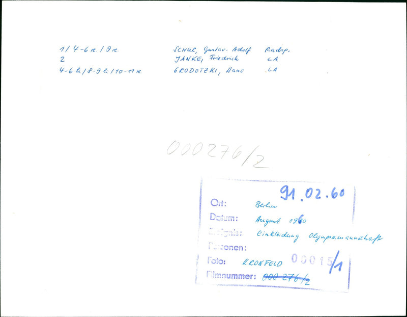 1960 OLYMPIC GAMES OLEJUPRA MAUAVE CONEN IRON FIELD FILM NUMBER ROWBZISMO - Vintage Photograph