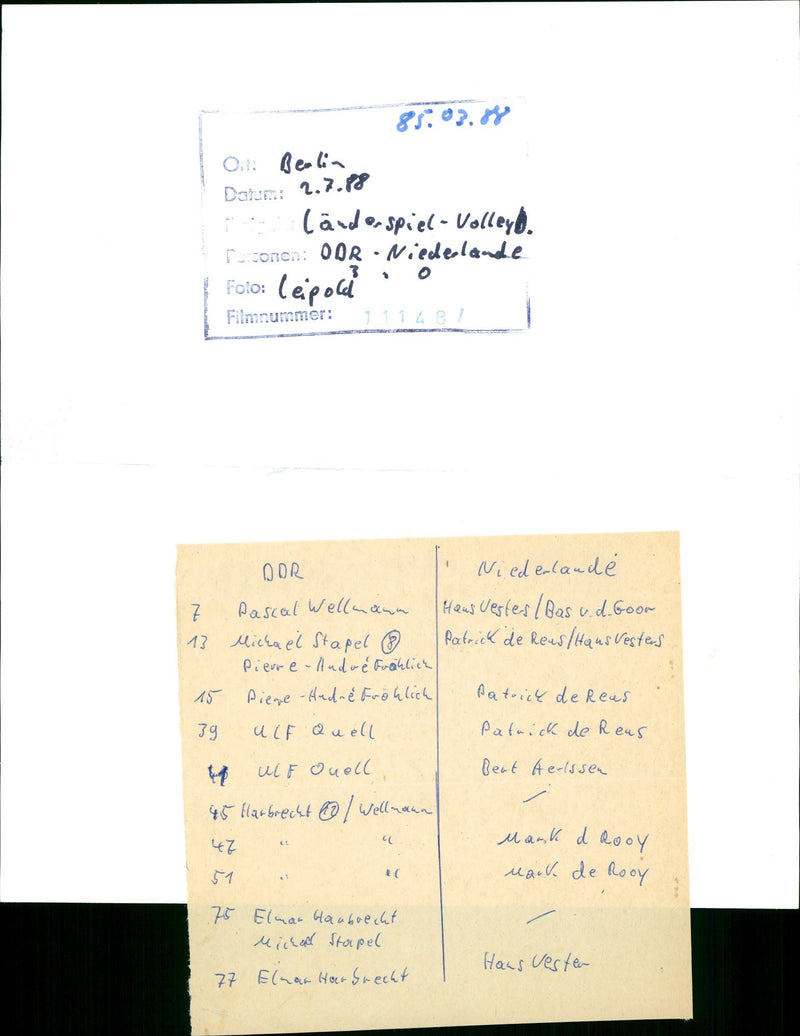 1985 PATRICK REUS PLAYS LEAD ROLE FILM SHOT MICHAEL - Vintage Photograph