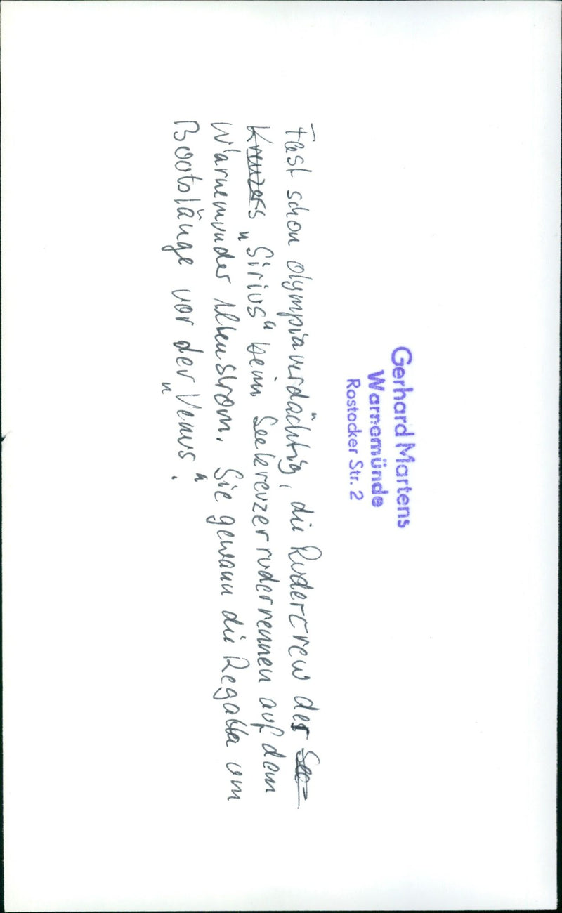 OLYMPIA ERUDDER CREW ZERS SIRIUS BEIN SEEBERERZERRUDER RENN FILM - Vintage Photograph