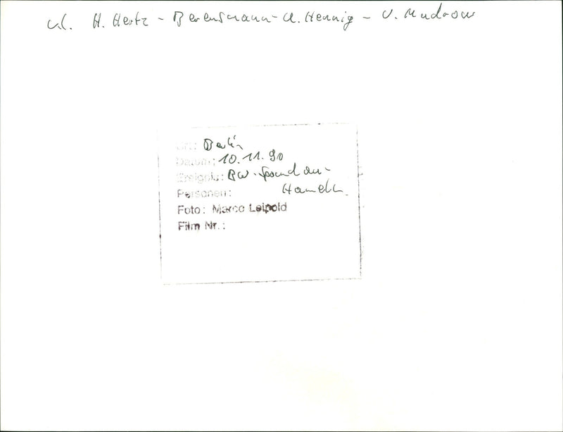 1990 HANDBALL BUNDESLIGA SPANDAU HAWELE BHWA OPPERMANN UPPERMIH GLEATA FILM - Vintage Photograph