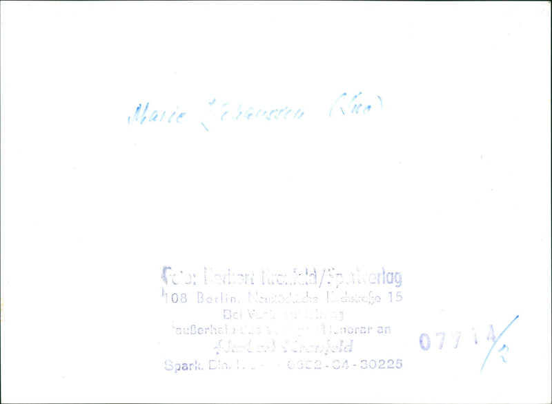 SWEDEN FILM SHOT BERLIN GERMANY DIRECTED MARIE - Vintage Photograph