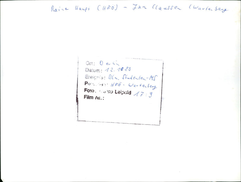 STUDENTS HANDBALL BERLIN RACINE TAUPT CHFO CLAASSEN WAITER PLA FILM - Vintage Photograph