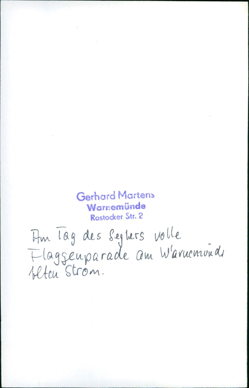 GERHARD MARTENS WARNEMUNDE ROSTOCKER STR DAY SEGHER FULL FILM - Vintage Photograph