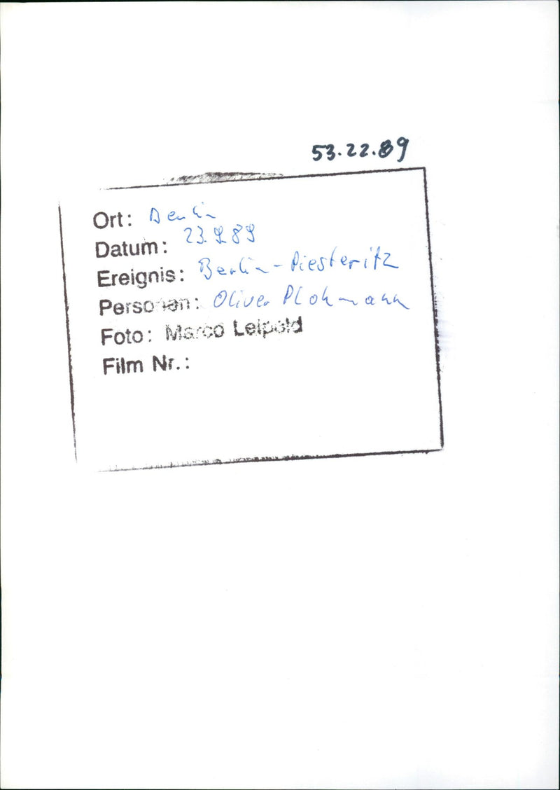 OBERLIGA MANNER BERLI DIESTERITZ DENHA DIEDERITZ FILM - Vintage Photograph