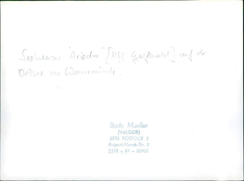 VEB VOLKSWERFT STRALSUND TRAINING FILM PICTURE - Vintage Photograph