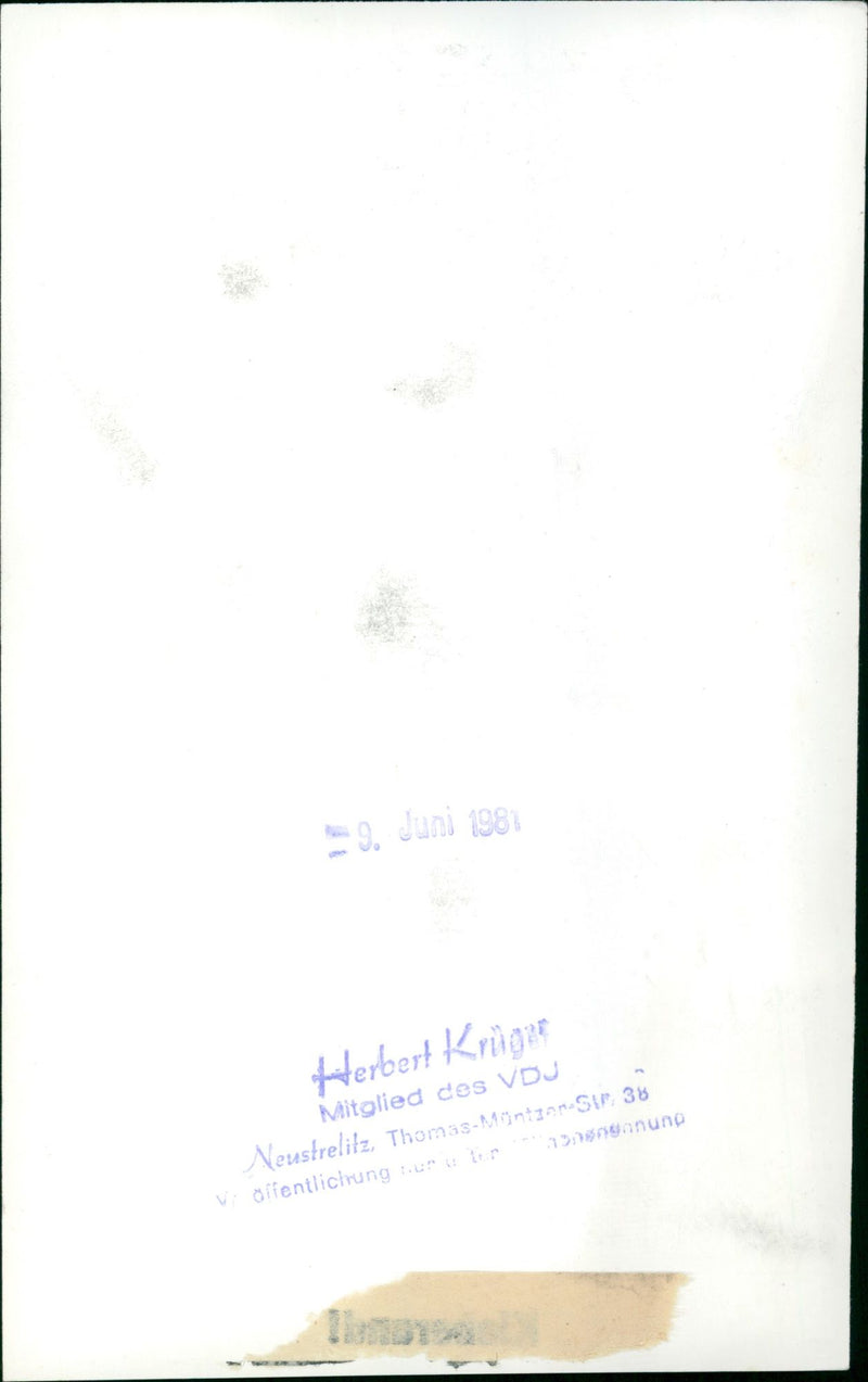 1981 VEB VOLKSWERFT STRALSUND SCHULT FILM PICTURE - Vintage Photograph