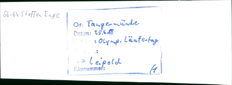 OLYMPIC RUNESTAY LEIPOLD FILM NUMBER GERMAN SHOT - Vintage Photograph