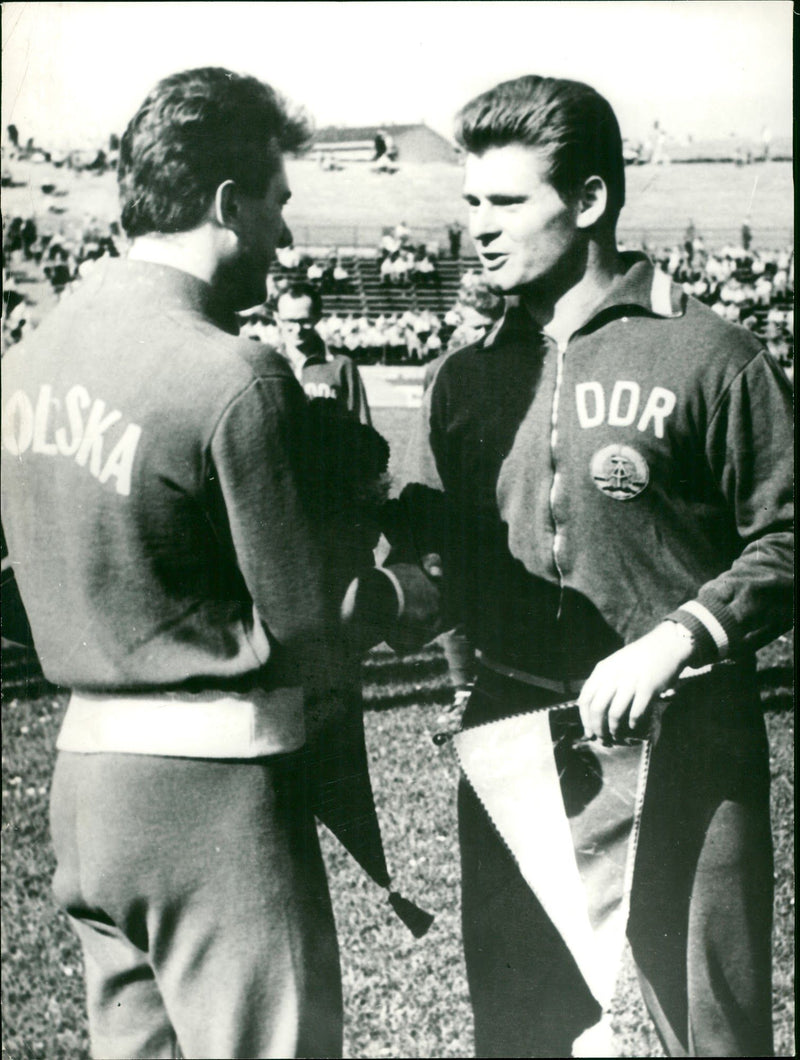 Polish and GDR athletes - Vintage Photograph