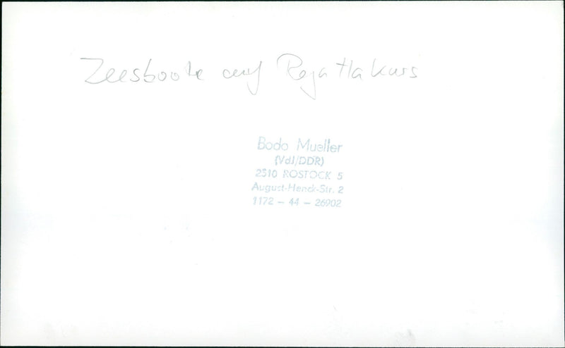 REJA KURS BODO MUELLER NDI GDR ROSTOCK HENCK STR AND FILM - Vintage Photograph