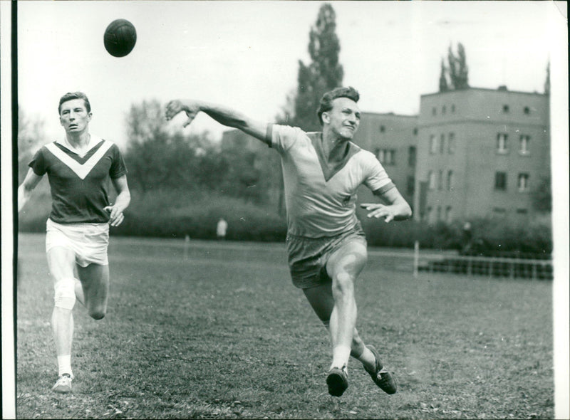 Football game ASK - Stahl Krauschwitz - Vintage Photograph