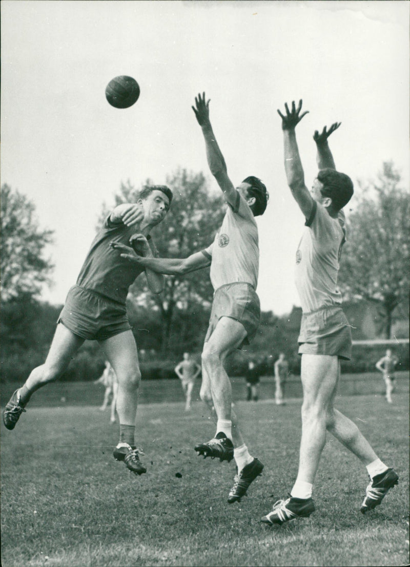 Football game ASK - SC construction Magdeburg - Vintage Photograph