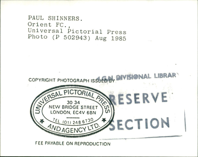 Paul Shinners - Vintage Photograph