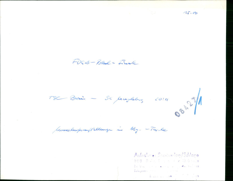 AFIPE FRANKFURTO FDGB FINALE CHEN HERTEC KODAK SAFETY FILM SAPETY - Vintage Photograph